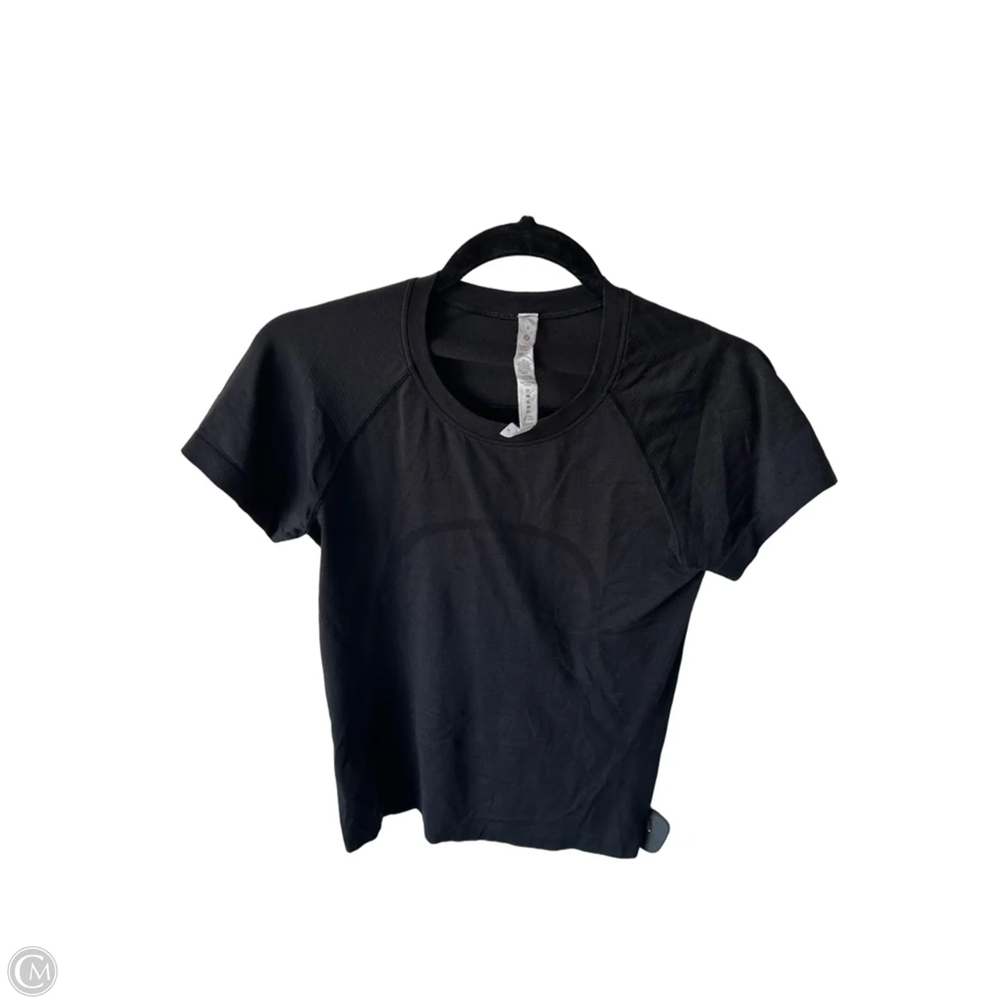 Athletic Top Short Sleeve By Lululemon In Black, Size: S