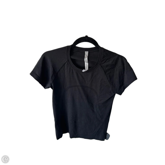Athletic Top Short Sleeve By Lululemon In Black, Size: S