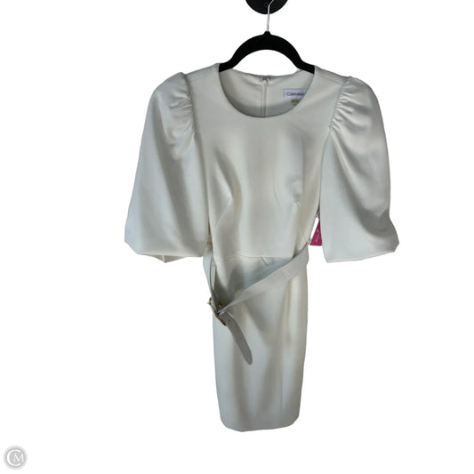 Dress Work By Calvin Klein In Ivory, Size: Xs