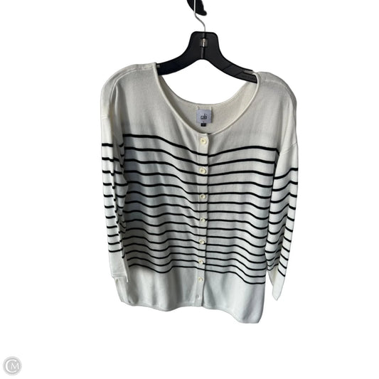 Sweater Cardigan By Cabi In Black & White, Size: S
