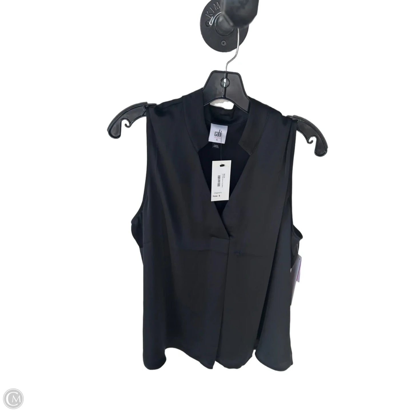 Top Sleeveless By Cabi In Black, Size: L