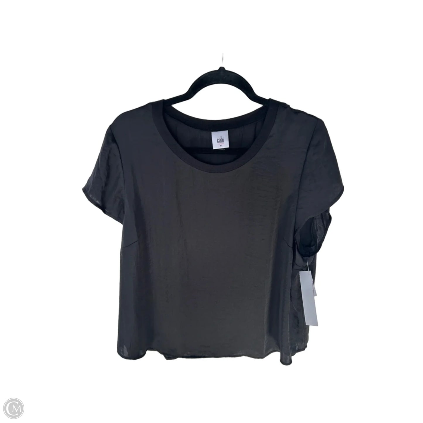 Top Short Sleeve By Cabi In Black, Size: Xl