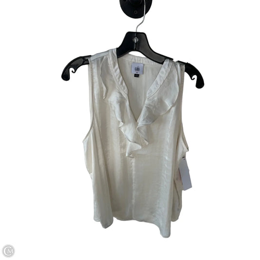Top Sleeveless By Cabi In Cream, Size: Xl