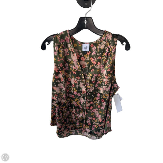 Top Sleeveless By Cabi In Green & Yellow, Size: Xl