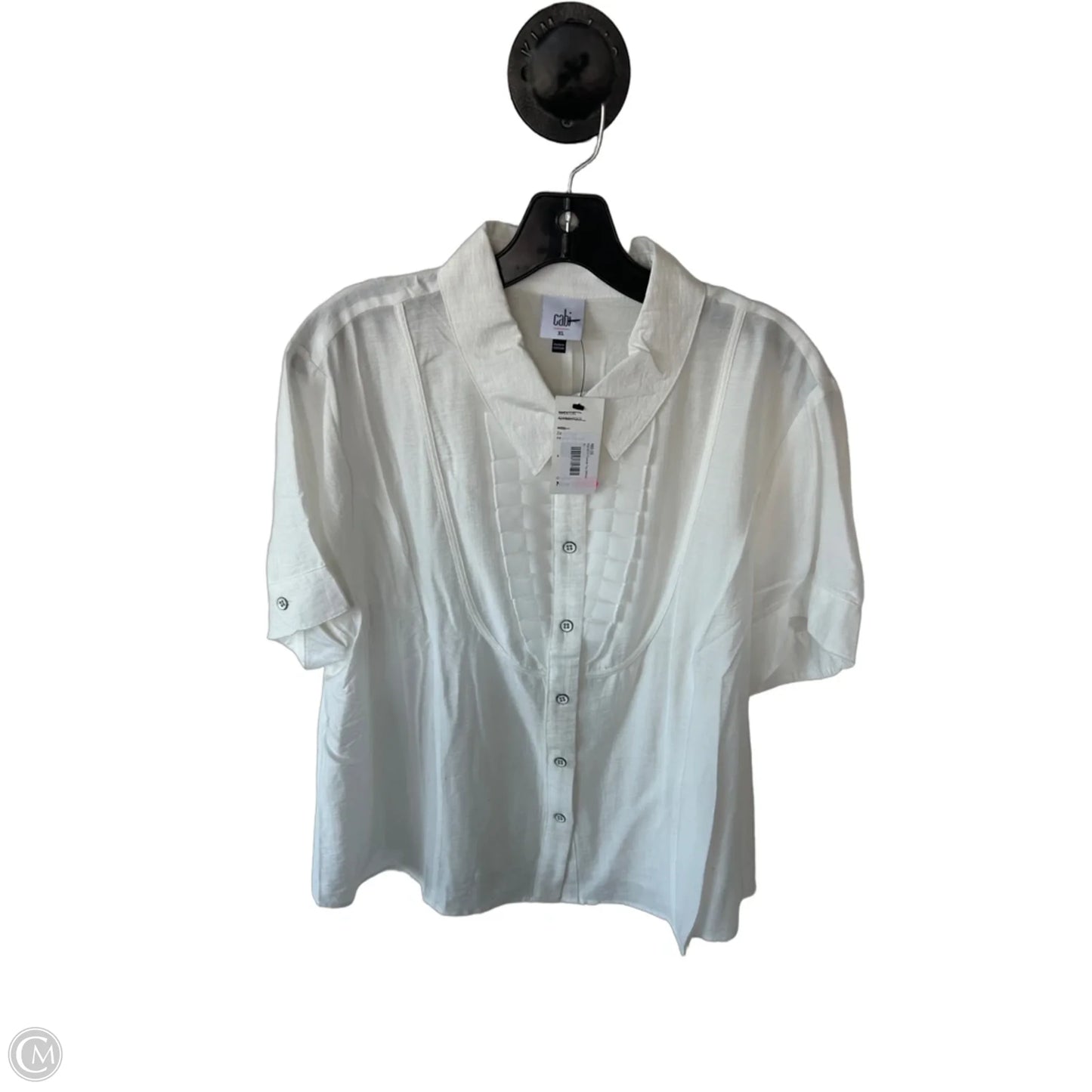 Top Short Sleeve By Cabi In White, Size: Xl