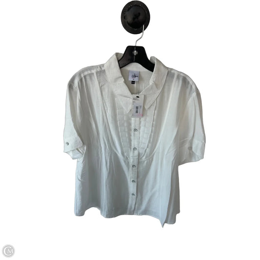 Top Short Sleeve By Cabi In White, Size: Xl