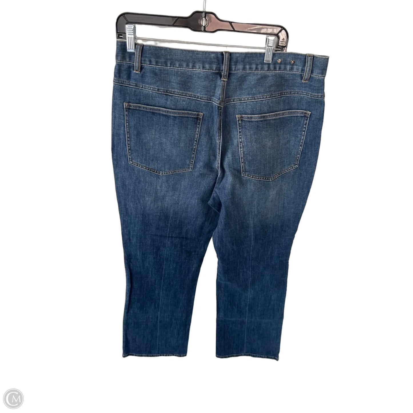 Jeans Straight By Cabi In Blue Denim, Size: 14