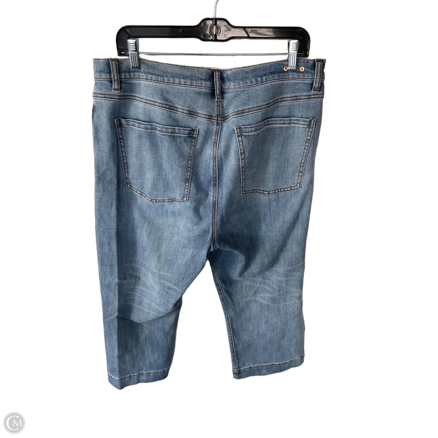 Jeans Cropped By Cabi In Blue Denim, Size: 16