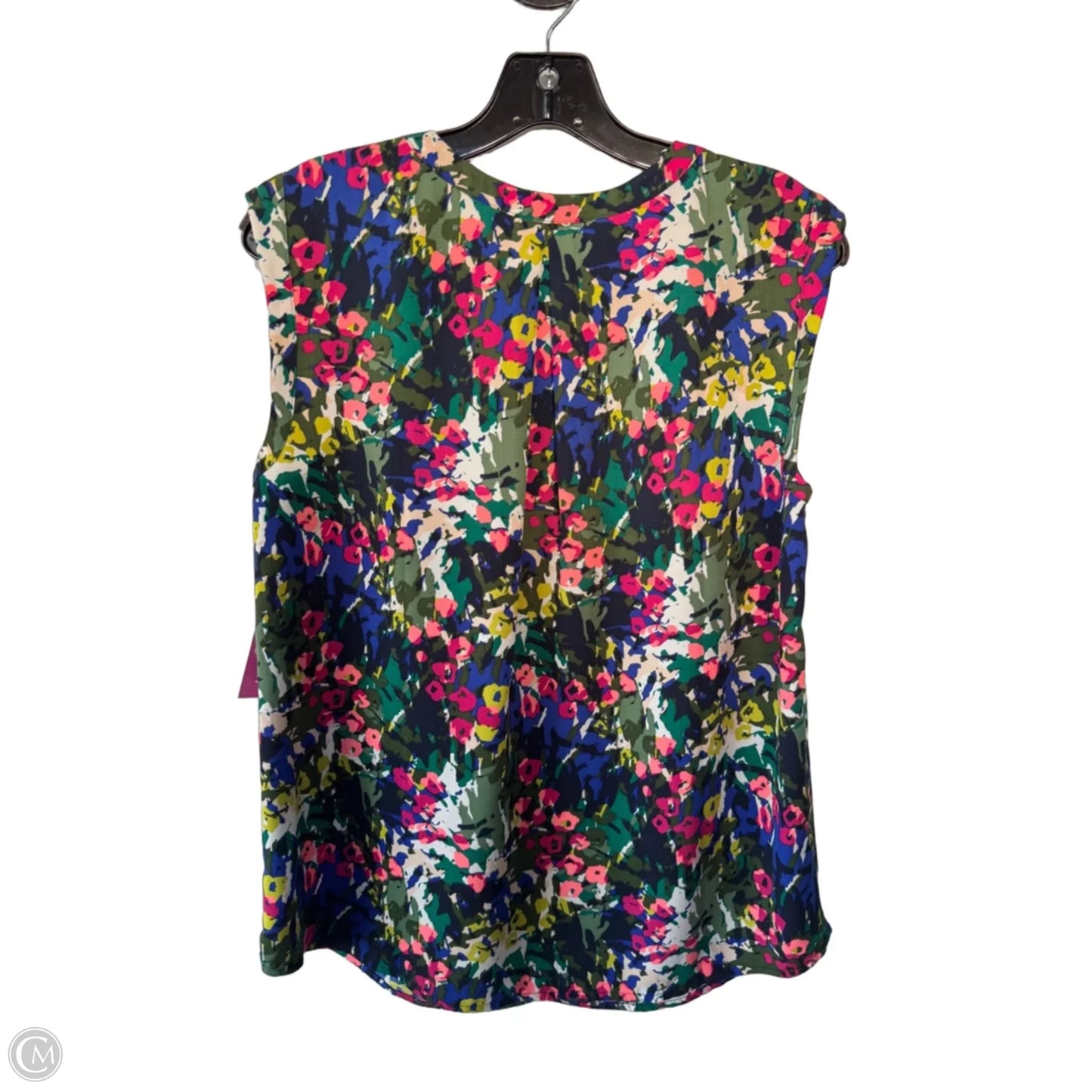 Top Sleeveless By J. Crew In Green & Pink, Size: M
