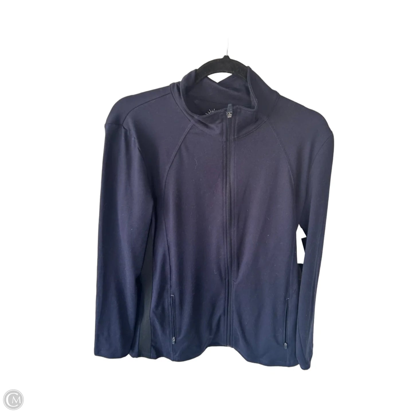 Sweatshirt Collar By Talbots In Navy, Size: M