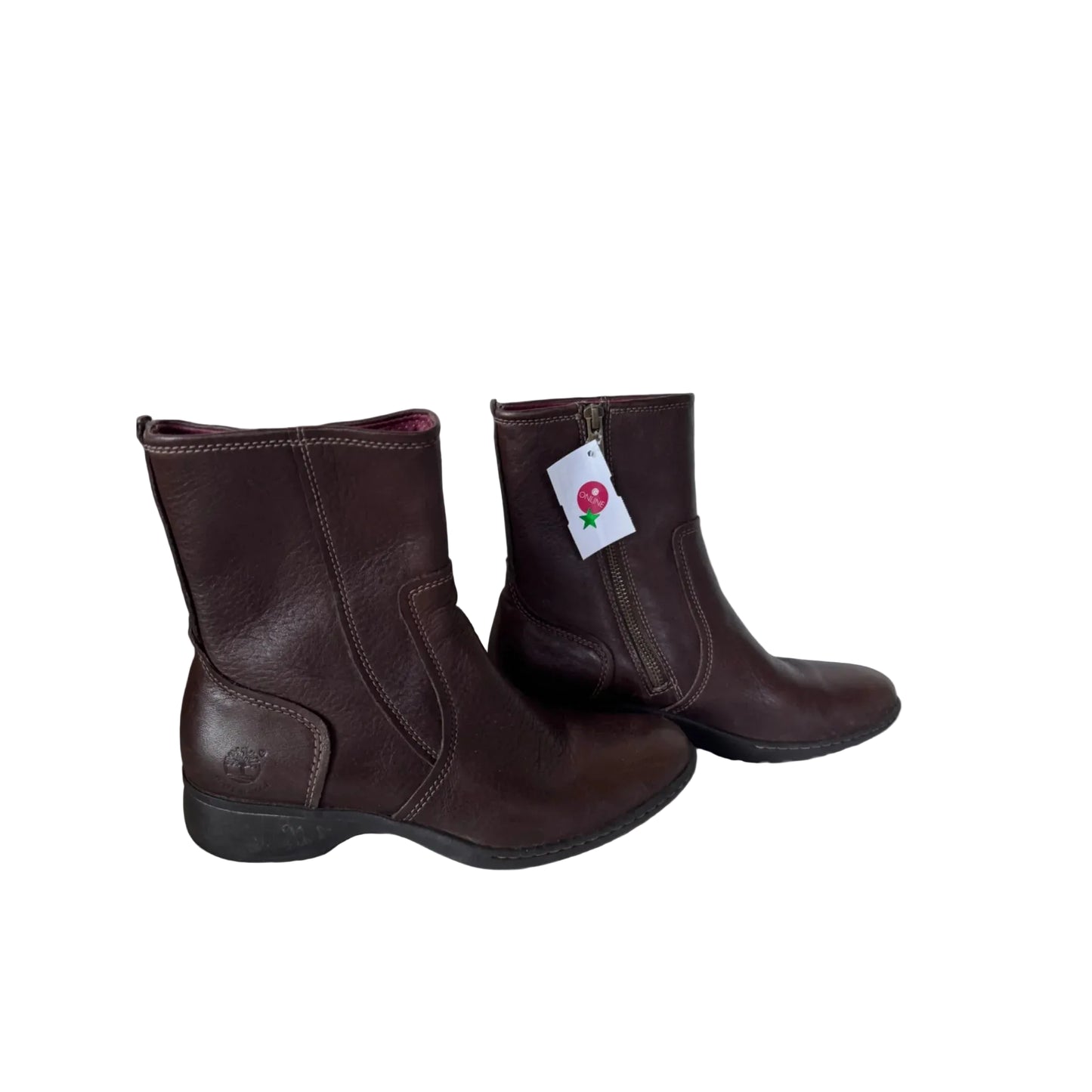 Boots Mid-calf Flats By Timberland In Brown, Size: 7