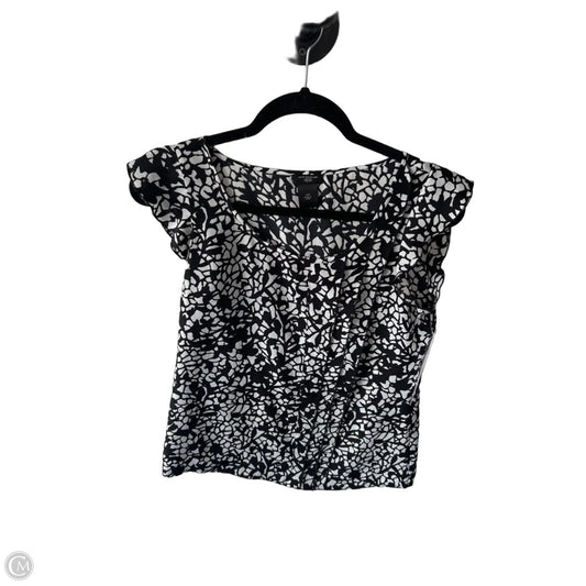 Top Sleeveless By Ann Taylor In Black & White, Size: Xsp