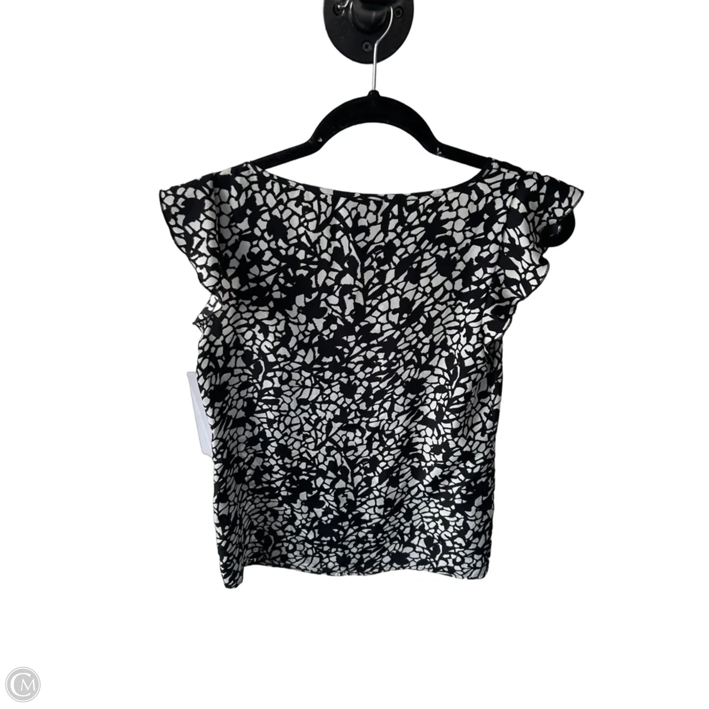 Top Sleeveless By Ann Taylor In Black & White, Size: Xsp