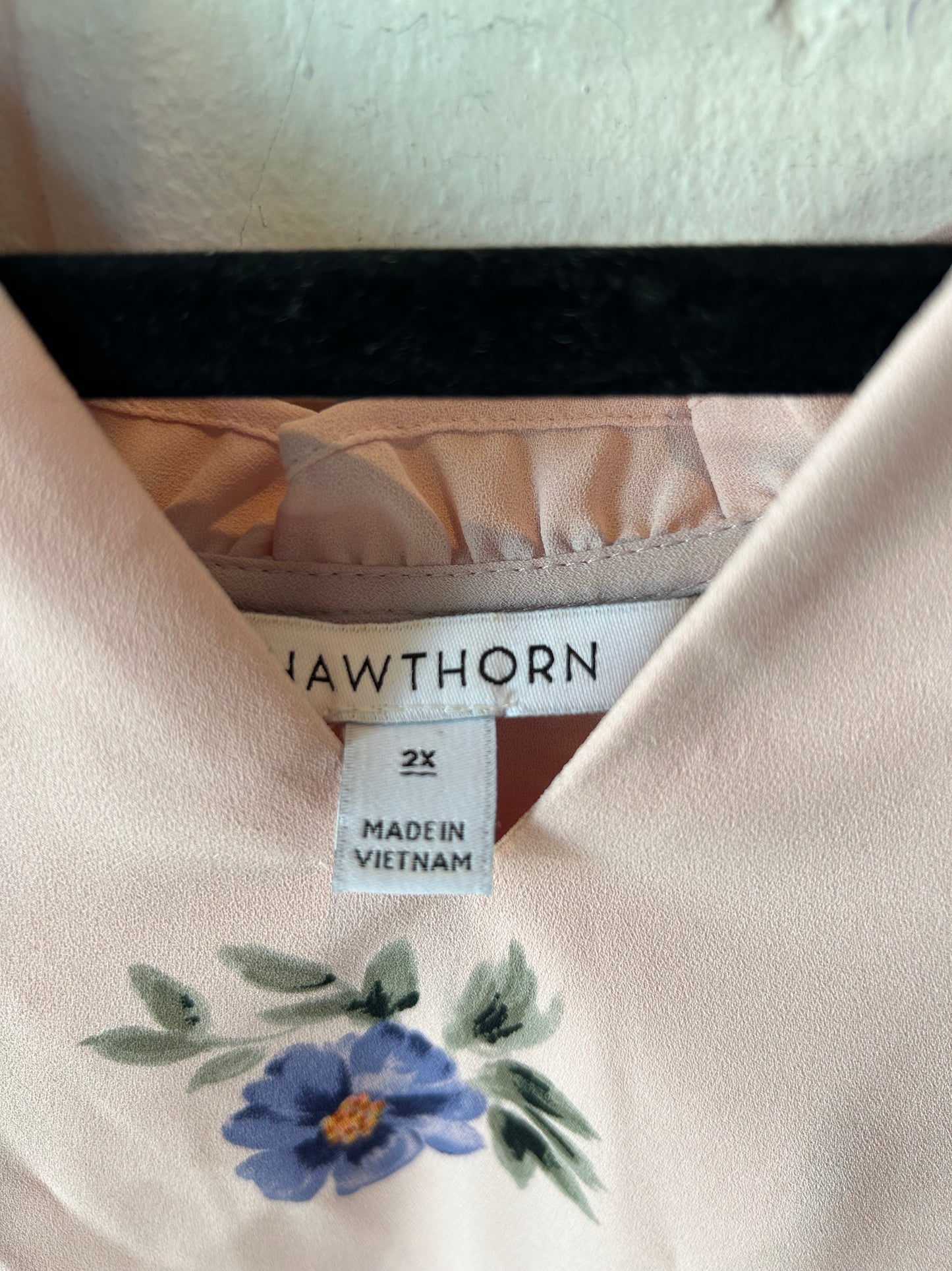 Blouse Short Sleeve By 41 Hawthorn In Peach, Size: 2x