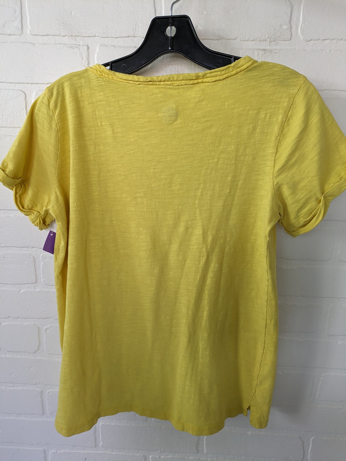 Yellow Top Short Sleeve Daily Practice By Anthropologie, Size Xs