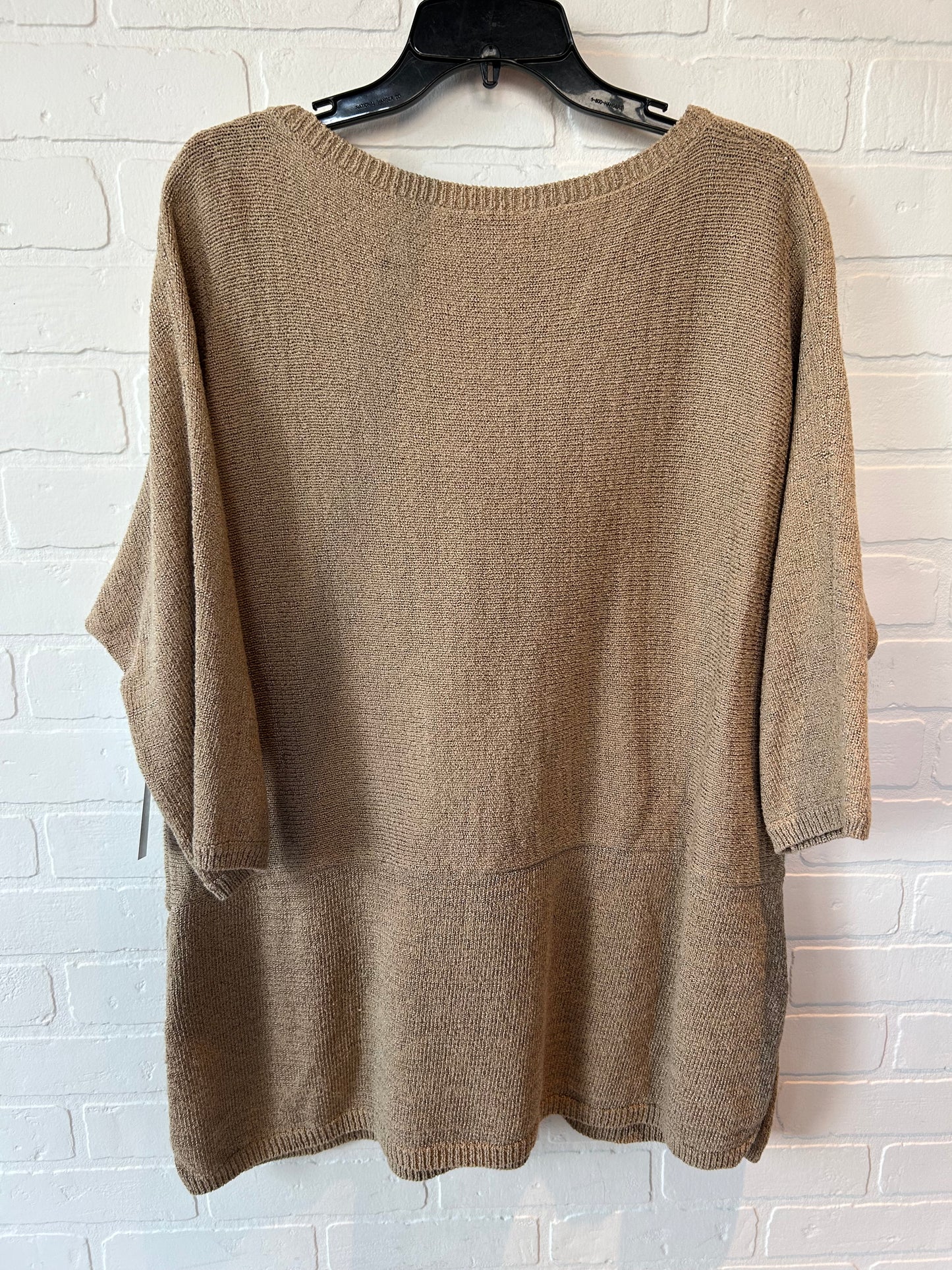 Tan Sweater Short Sleeve Soft Surroundings, Size L