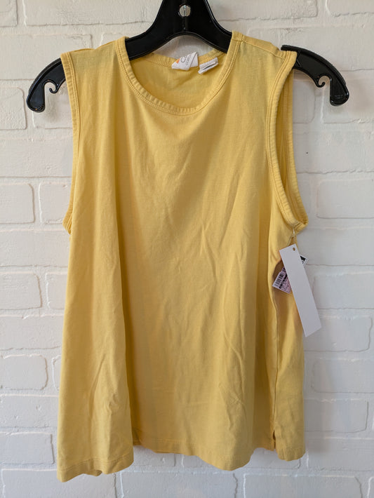 Yellow Top Sleeveless C And C, Size M