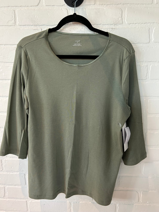 Green Top 3/4 Sleeve Basic Cj Banks, Size Xl