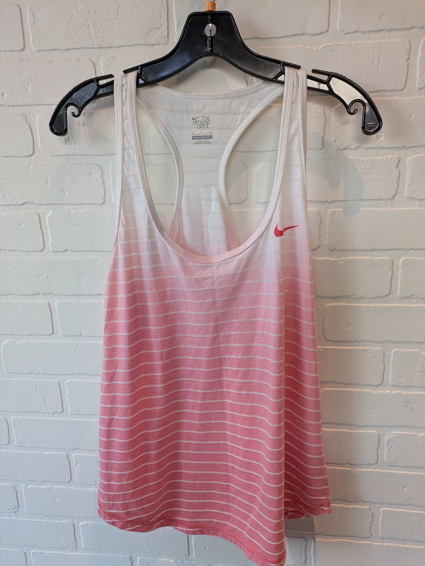 Pink & White Athletic Tank Top Nike, Size S