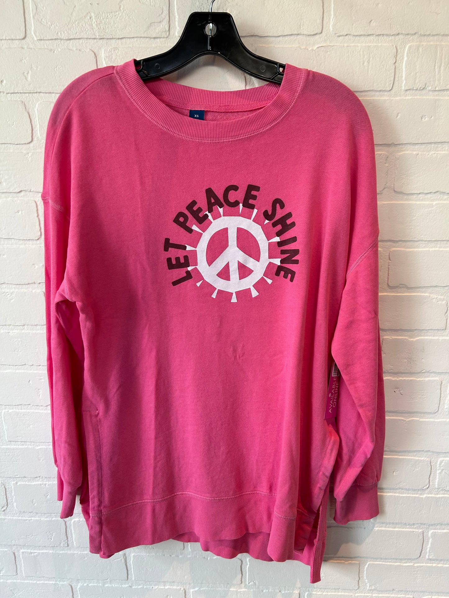 Pink Sweatshirt Crewneck Old Navy, Size Xs