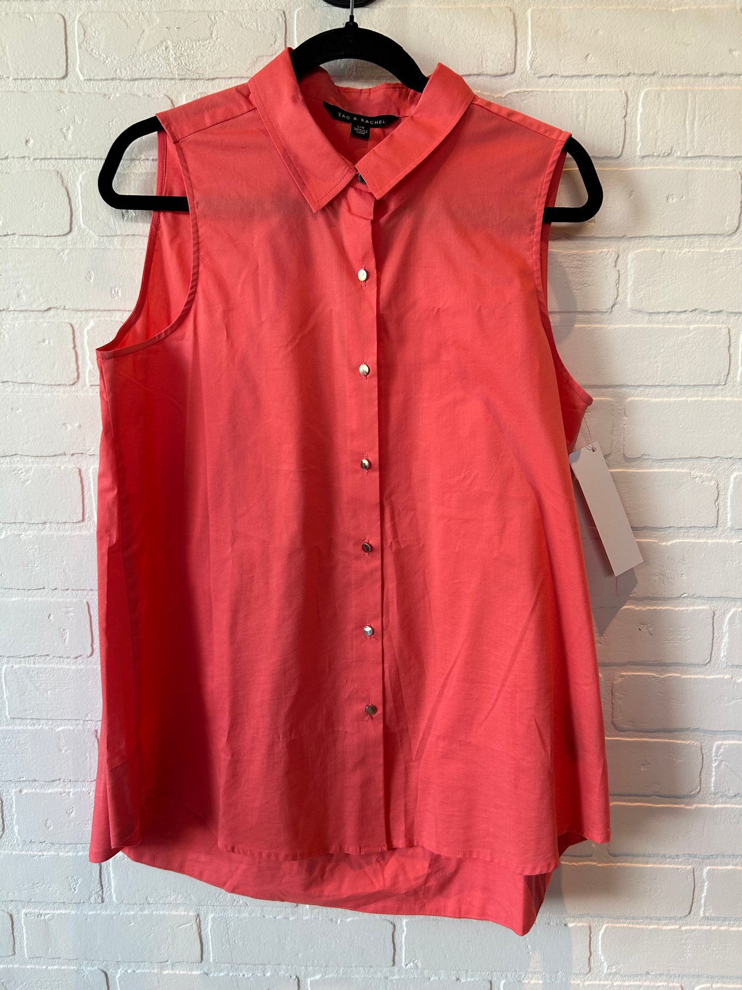 Top Sleeveless By Zac And Rachel In Orange, Size: L