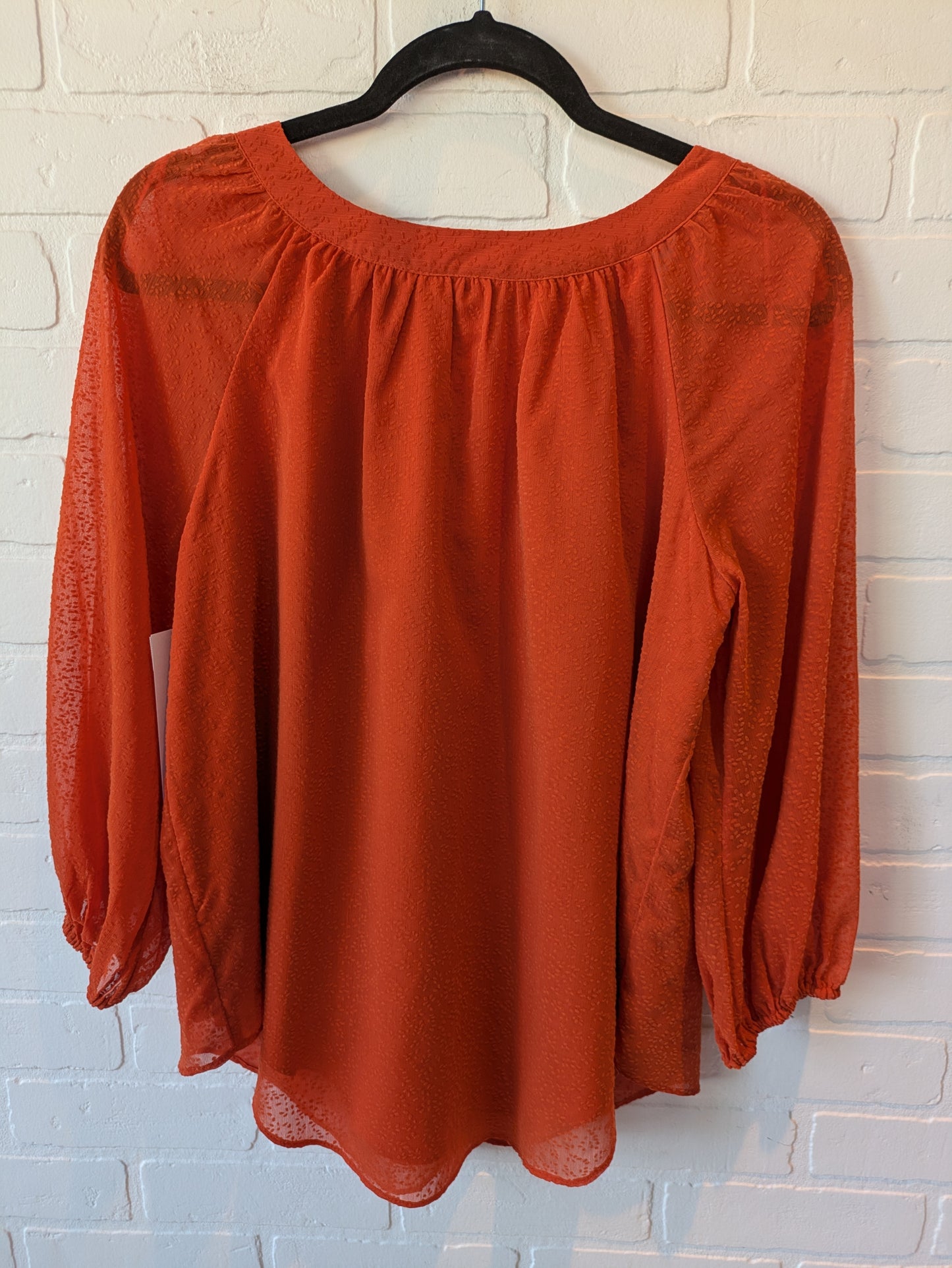 Top 3/4 Sleeve By Lc Lauren Conrad In Orange, Size: S