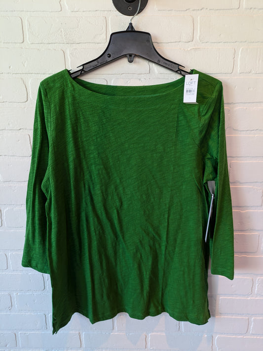 Top Short Sleeve By Loft In Green, Size: L