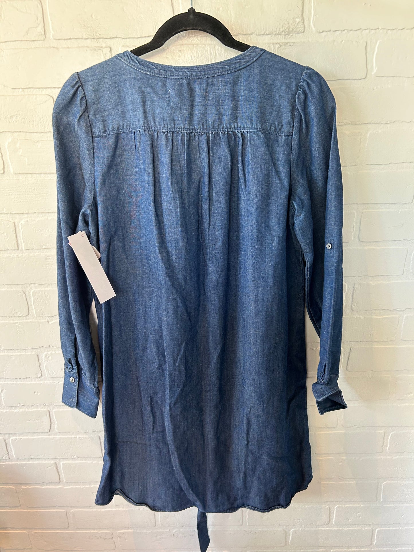 Dress Casual Midi By Loft In Blue Denim, Size: S