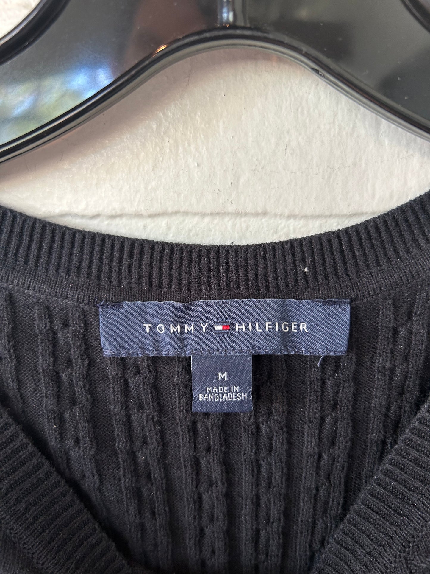 Sweater Short Sleeve By Tommy Hilfiger In Navy, Size: M