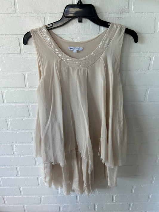 Top Sleeveless By Clothes Mentor In Cream, Size: S