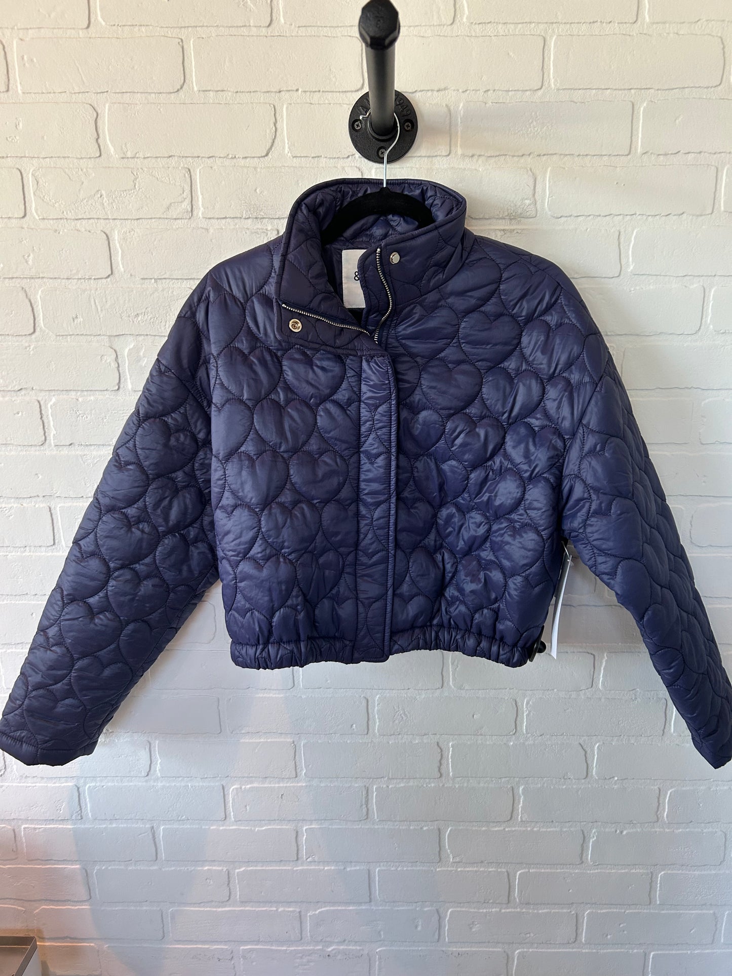 Jacket Puffer & Quilted By Clothes Mentor In Navy, Size: S