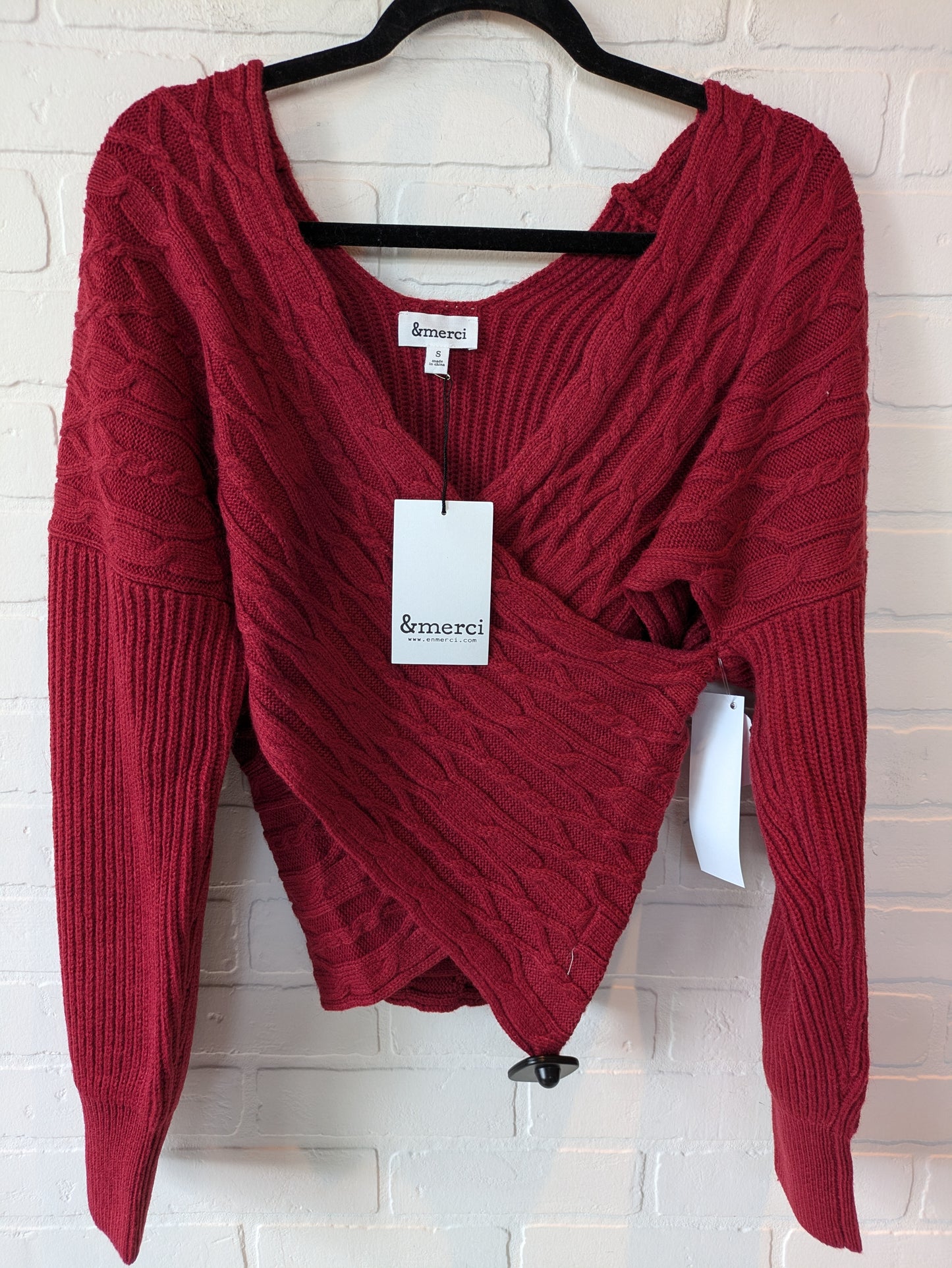 Sweater By Clothes Mentor In Red, Size: S