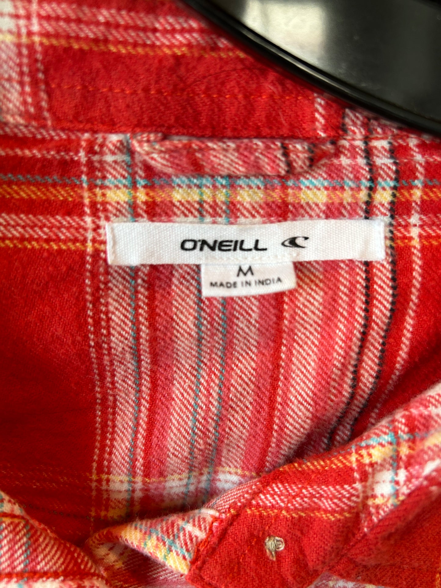 Top Long Sleeve By Oneill In Red & White, Size: M