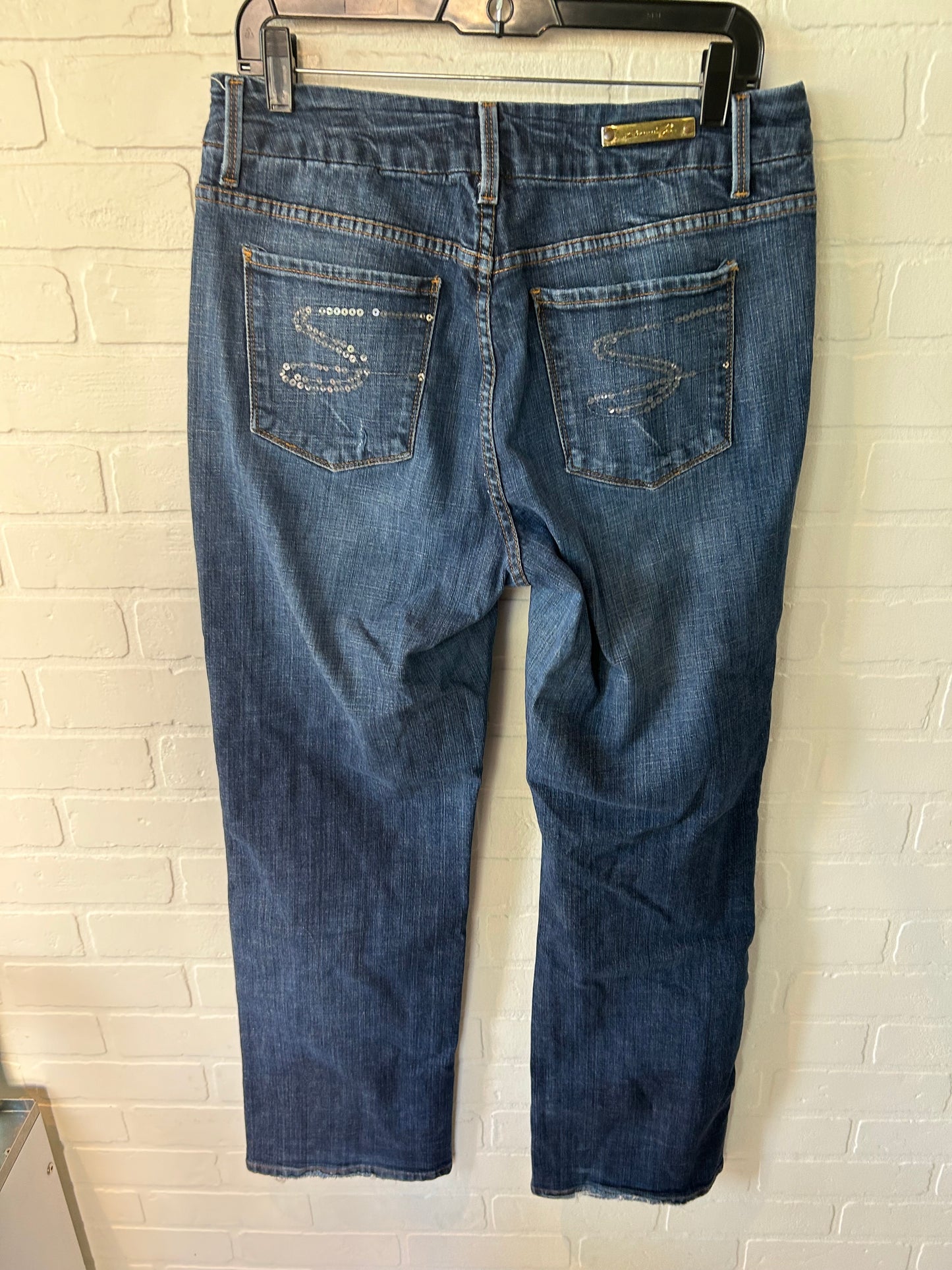 Jeans Boot Cut By Seven 7 In Blue Denim, Size: 14