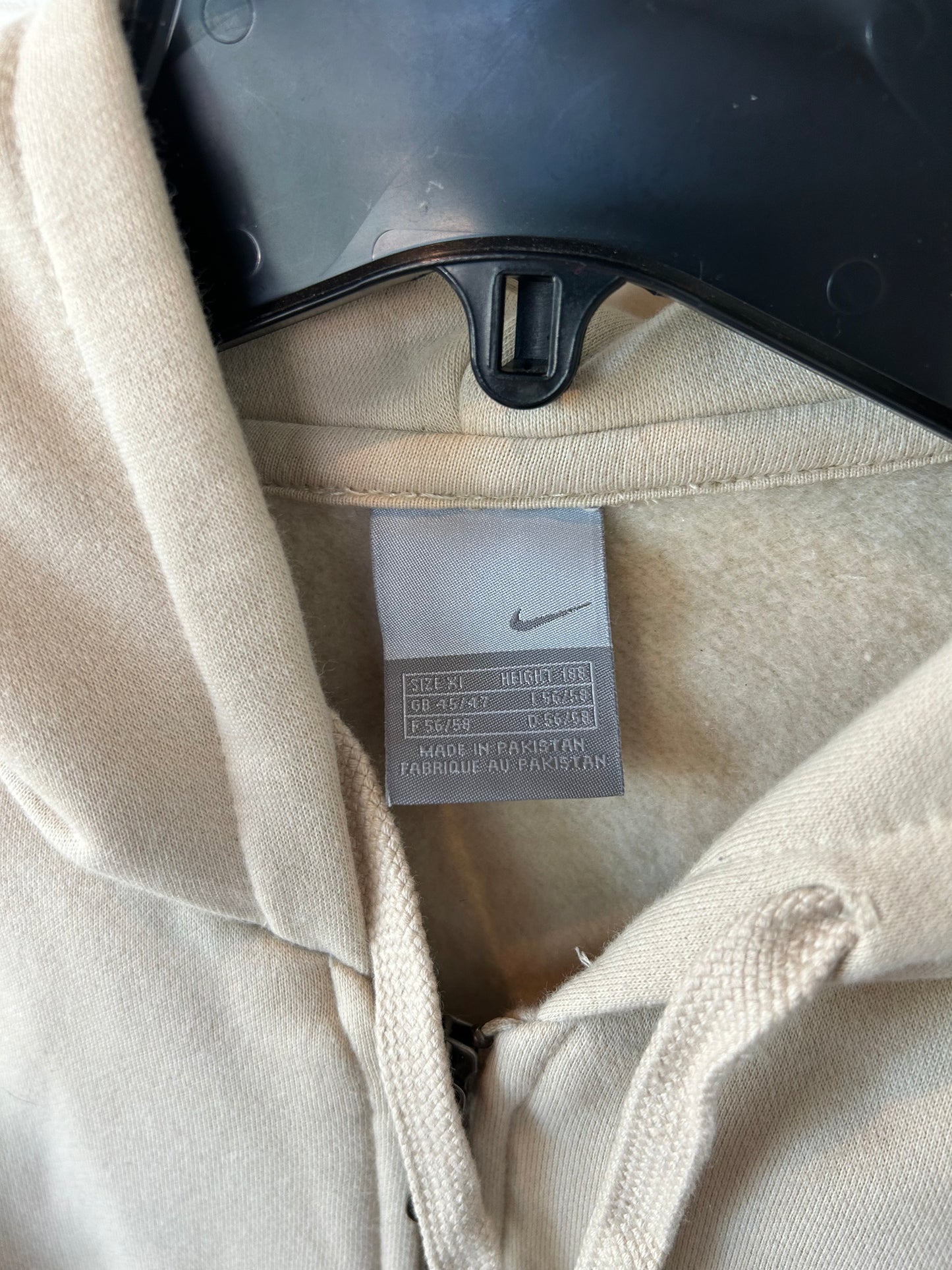 Athletic Sweatshirt Hoodie By Nike In Tan, Size: Xl