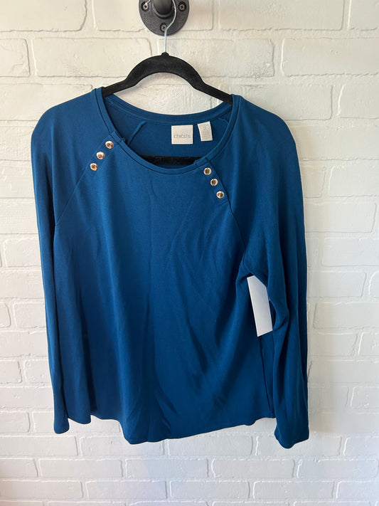 Top Long Sleeve By Chicos In Blue, Size: L