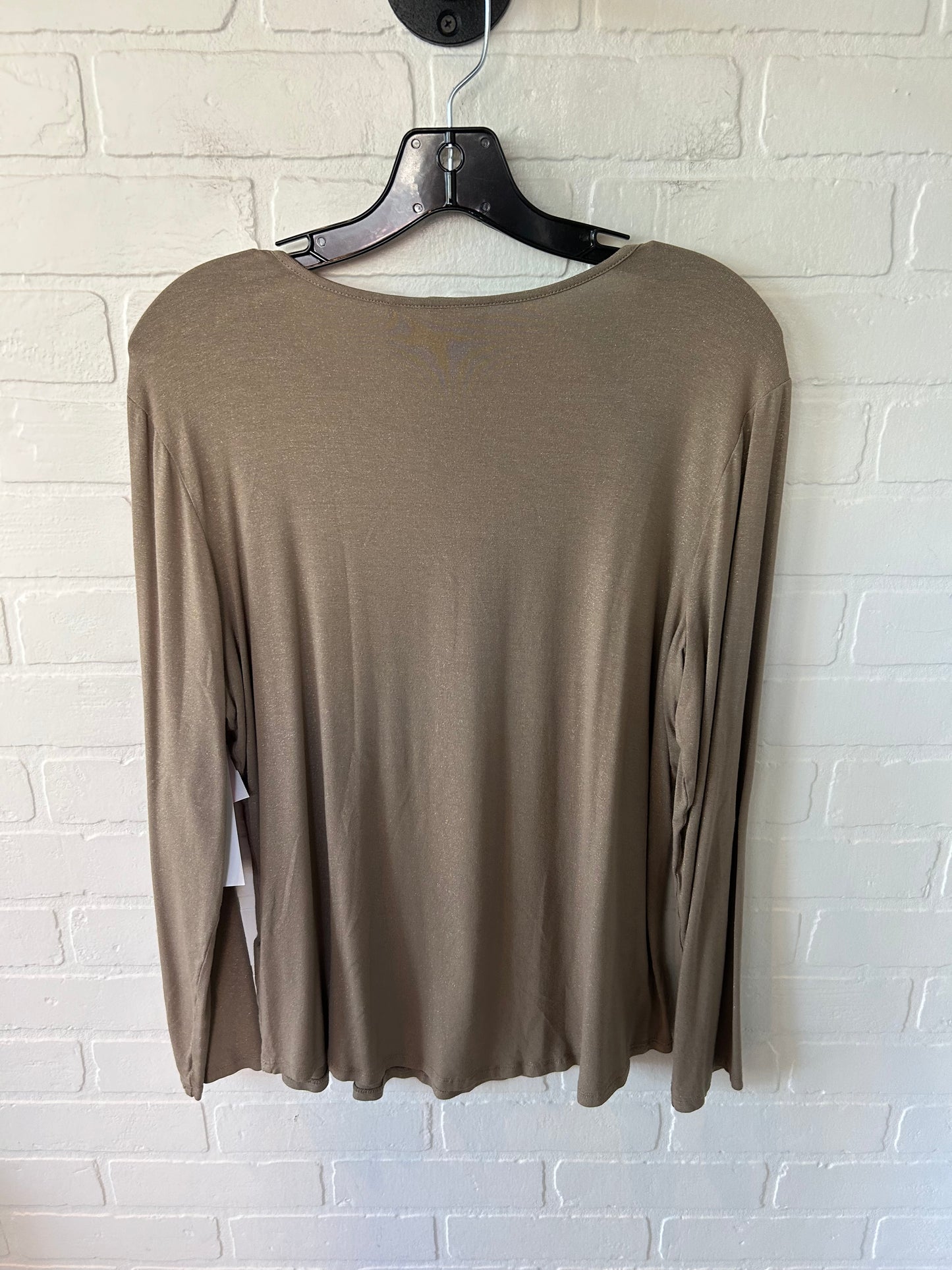 Top Long Sleeve By Chicos In Gold, Size: L