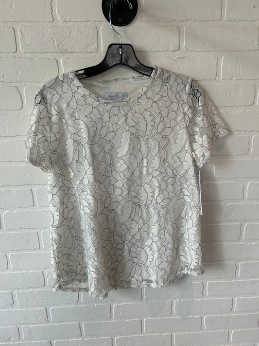 Top Short Sleeve By Derek Heart In White, Size: M