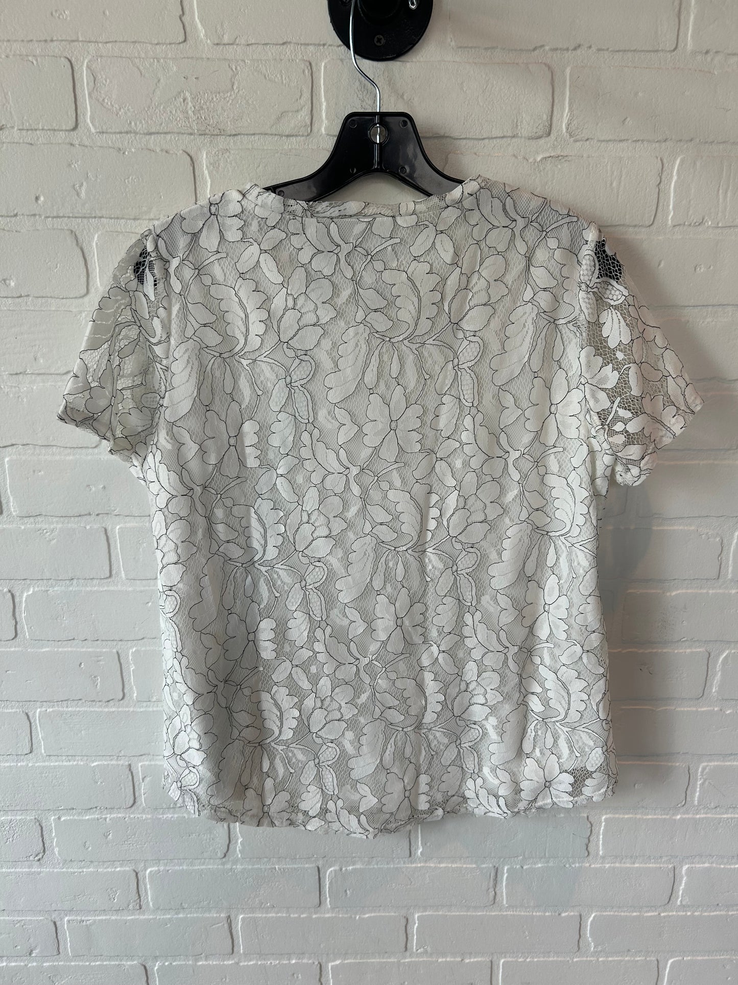 Top Short Sleeve By Derek Heart In White, Size: M