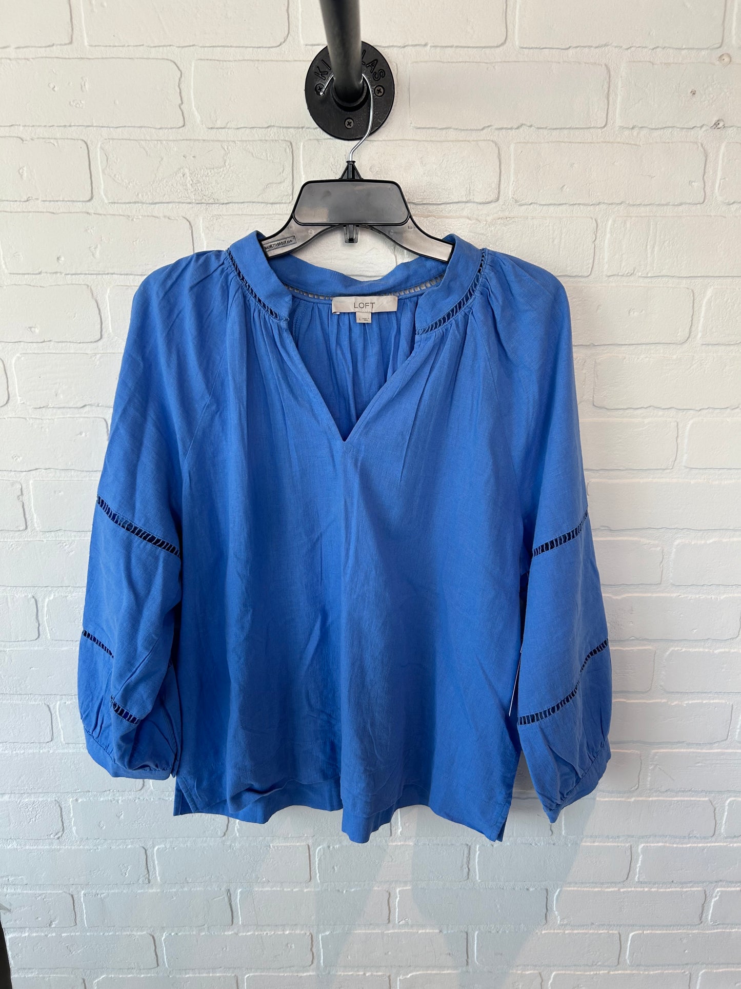 Top Long Sleeve By Loft In Blue, Size: L