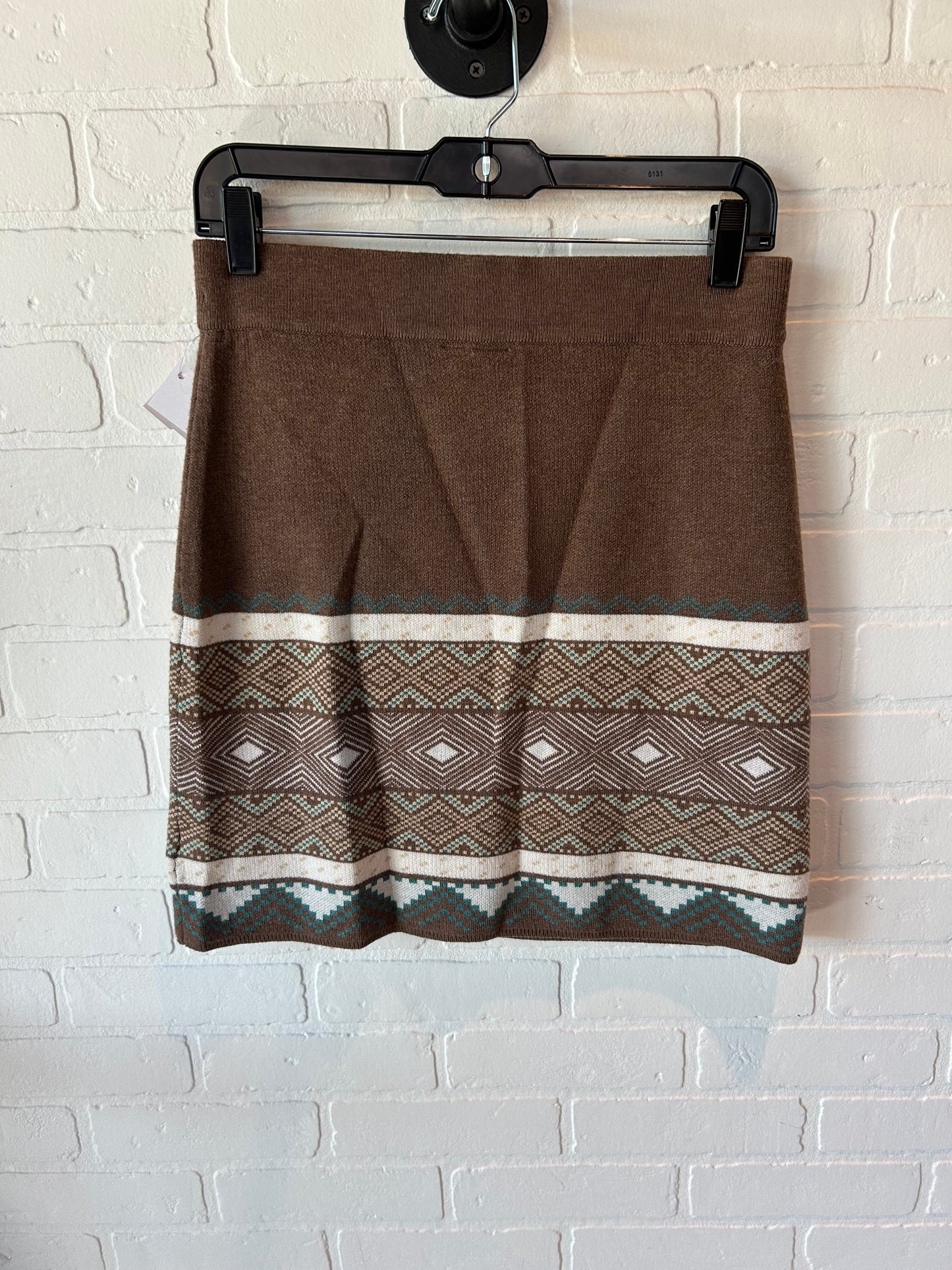 Skirt Mini & Short By Aventura In Brown & Cream, Size: 4