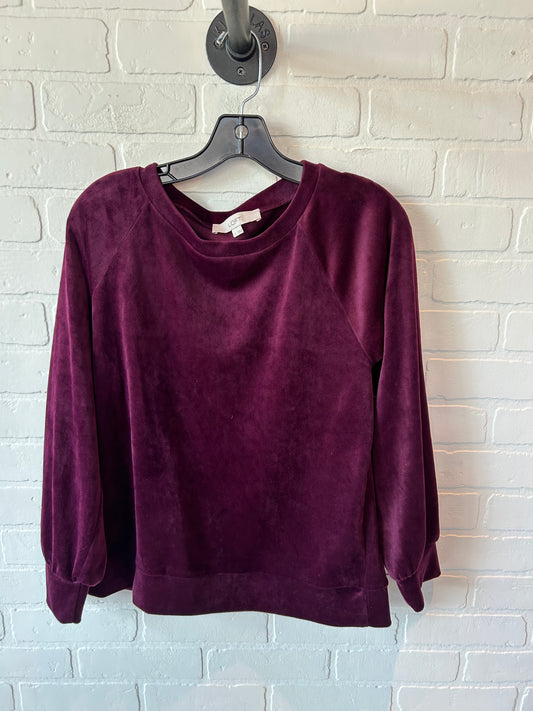 Top Long Sleeve By Loft In Red, Size: S