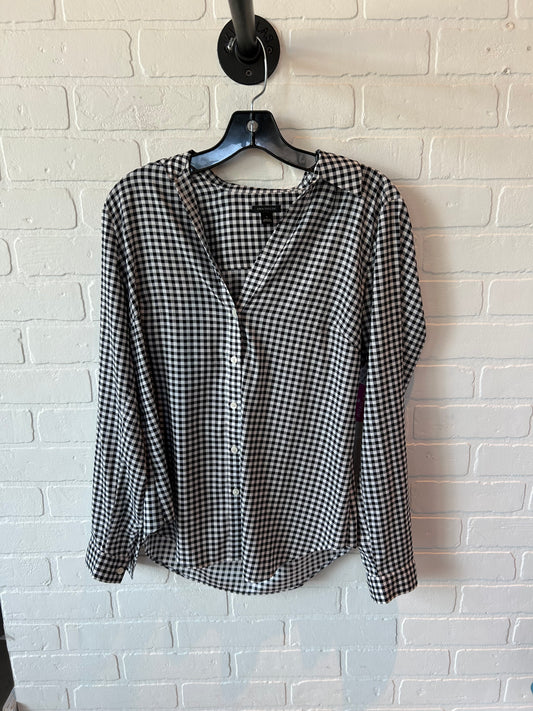 Top Long Sleeve By Ann Taylor In Black & White, Size: S