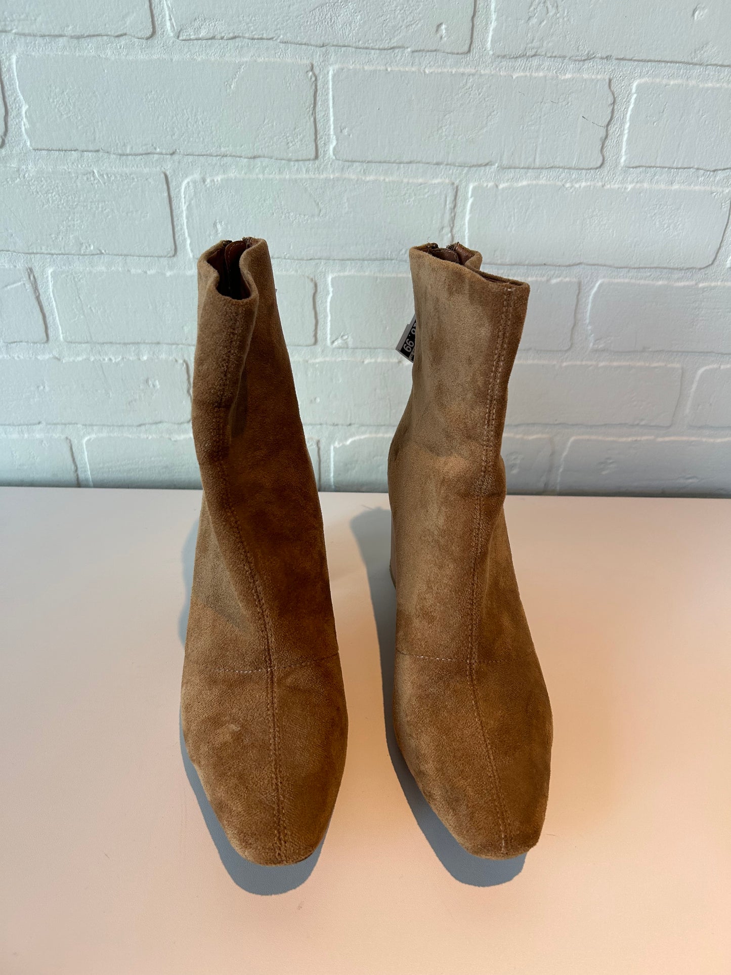 Boots Ankle Heels By Clothes Mentor In Tan, Size: 9