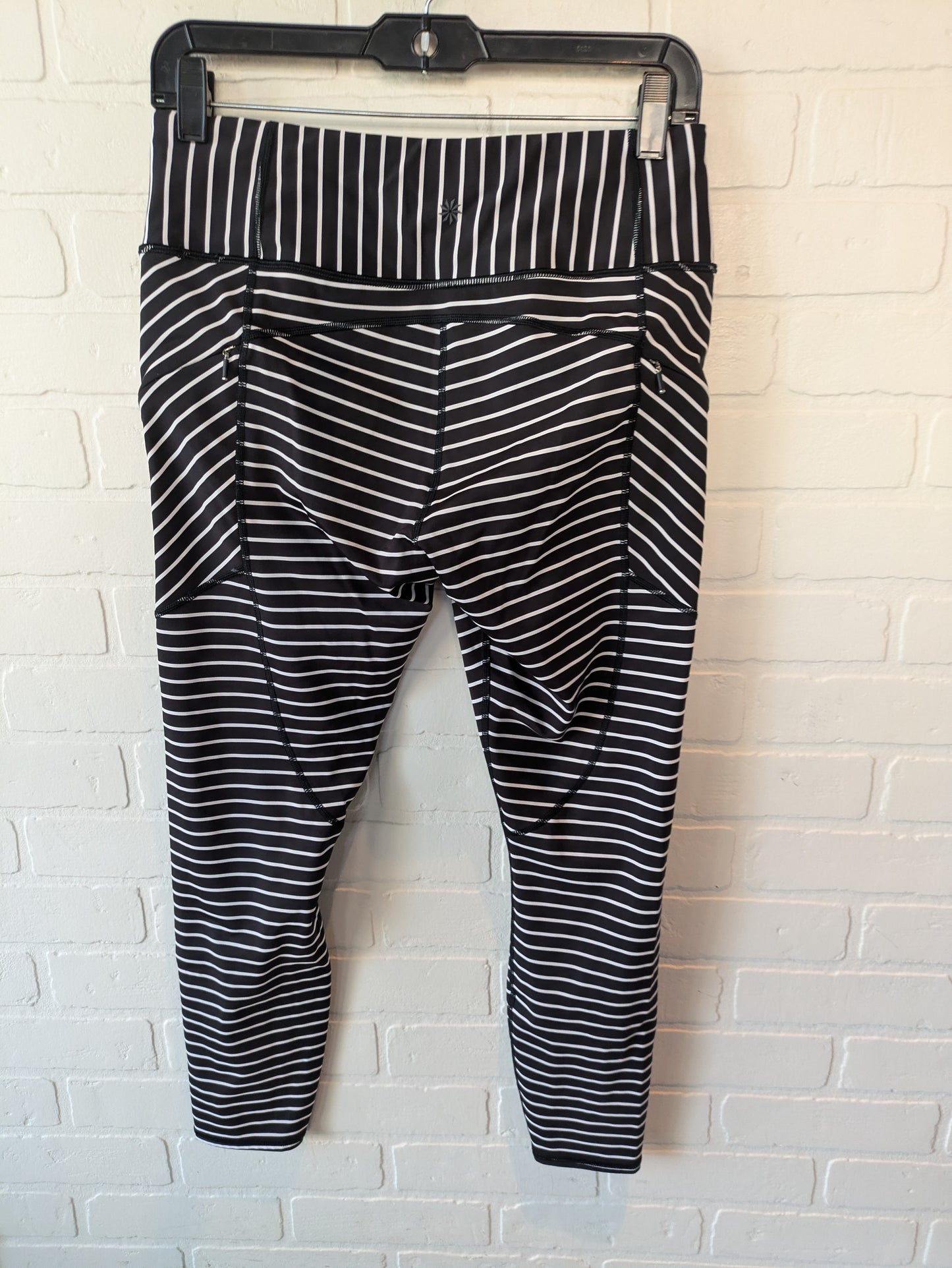 Athletic Leggings By Athleta In Black & White, Size: 8