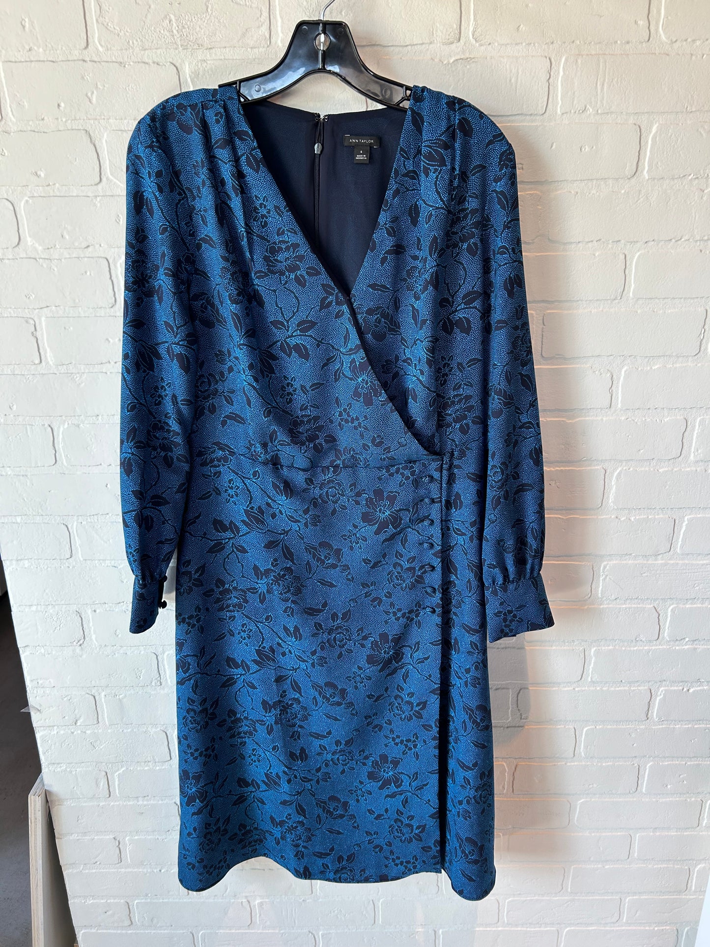 Dress Work By Ann Taylor In Black & Blue, Size: S