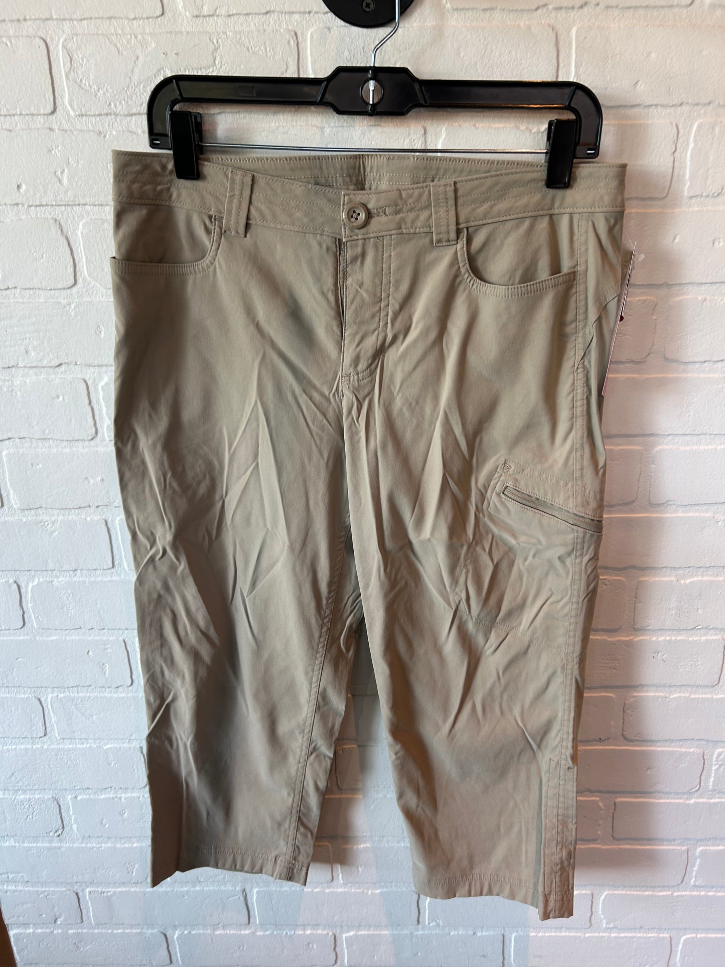 Athletic Capris By Eddie Bauer In Tan, Size: 8