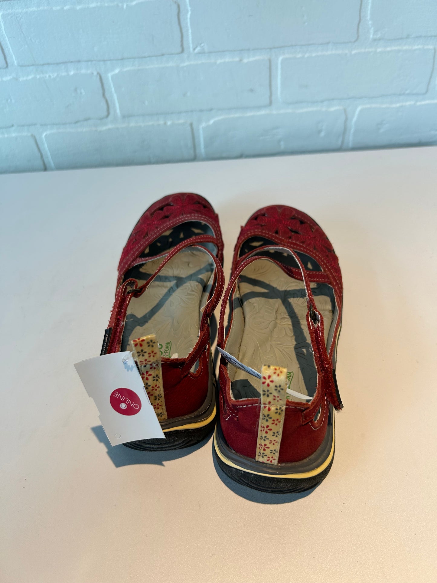 Shoes Flats By Jambu In Red, Size: 7.5