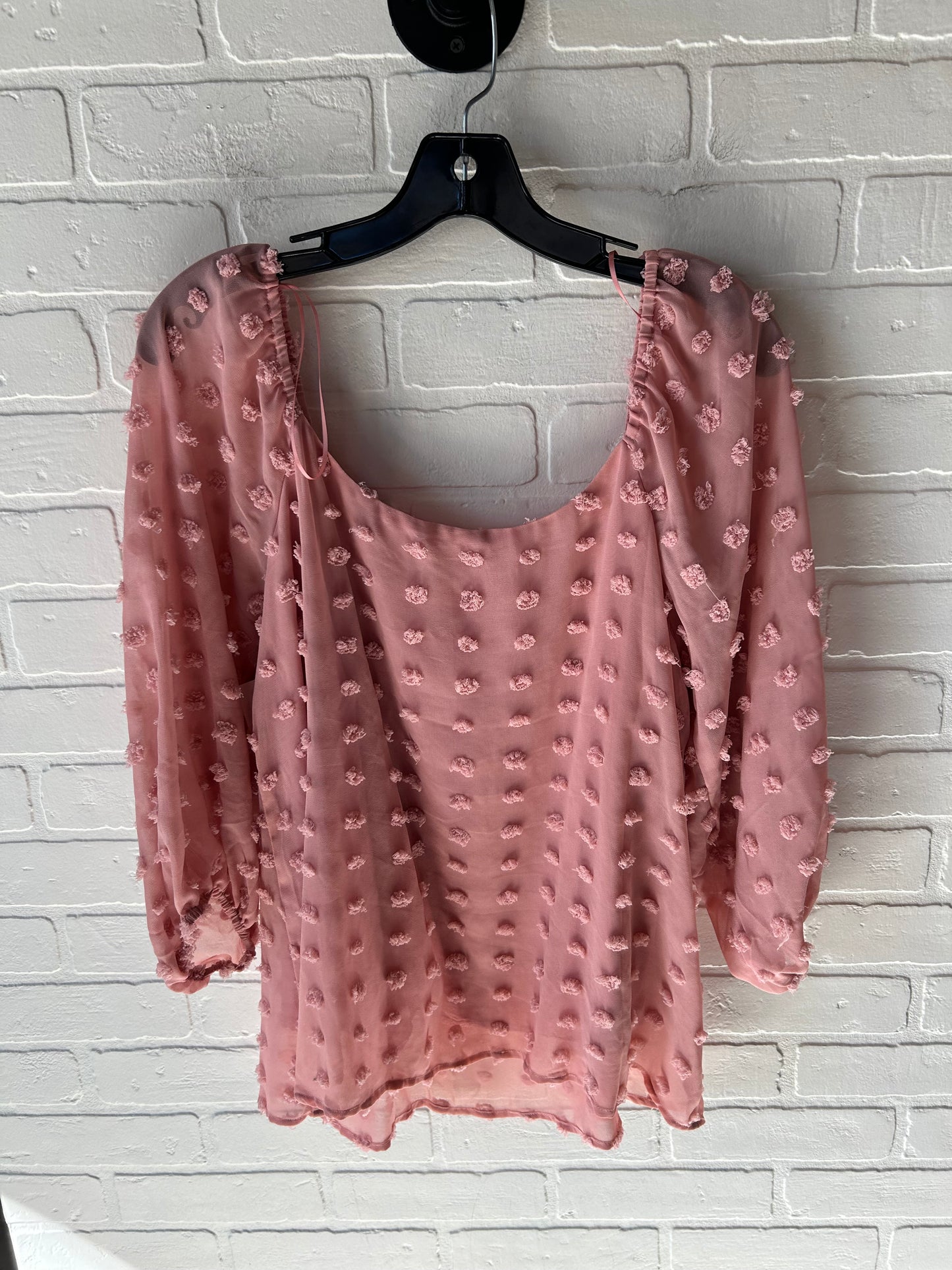 Top Long Sleeve By Mi Ami In Pink, Size: L