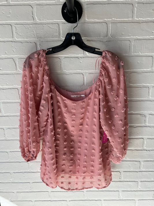 Top Long Sleeve By Mi Ami In Pink, Size: L